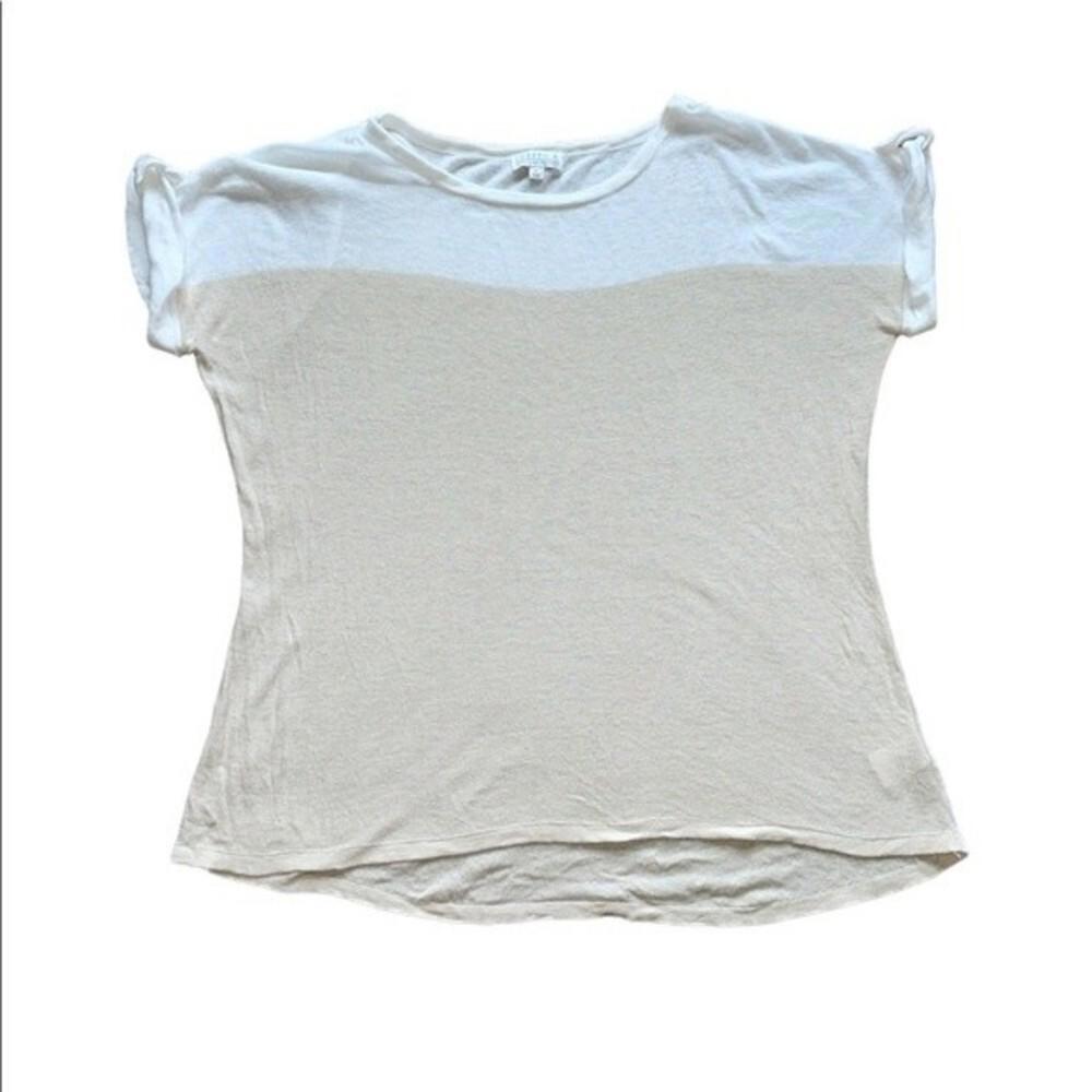 Joseph A. Quest-Ce Que C'est Silk‎ Cotton Two Toned Top XL